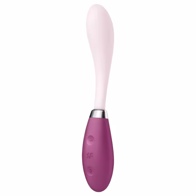 Satisfyer G-Spot Flex 3 - akumulátorový vibrátor na bod G (ružovo-červený)
