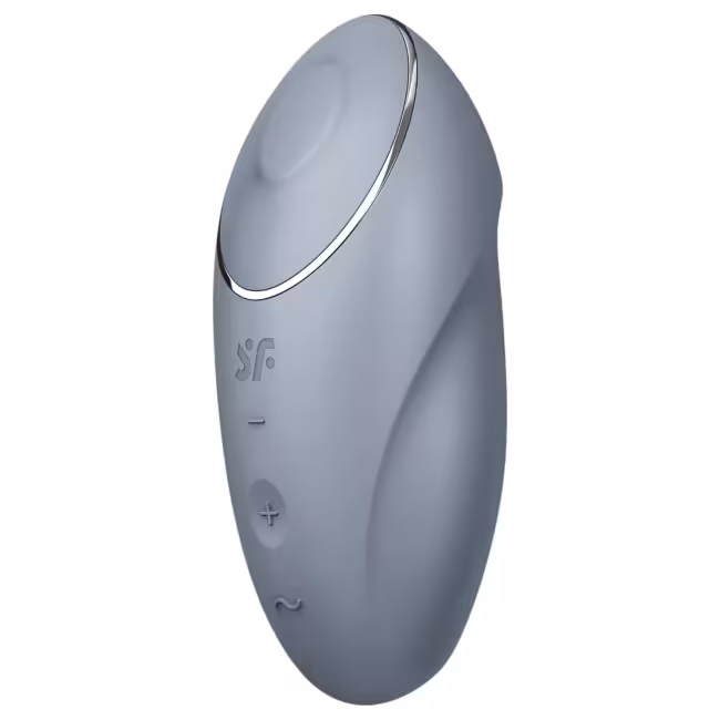 Satisfyer Tap &amp; Climax 1 - vibrátor na klitoris 2v1 - sivý