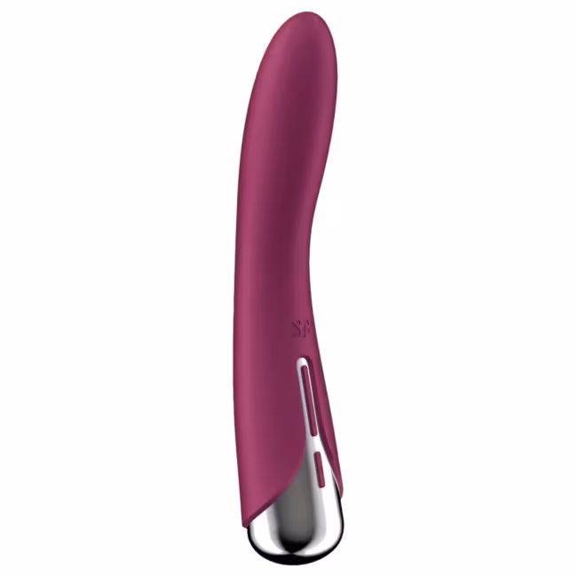 Satisfyer - vibrátor na bod G s rotačnou hlavou - červený