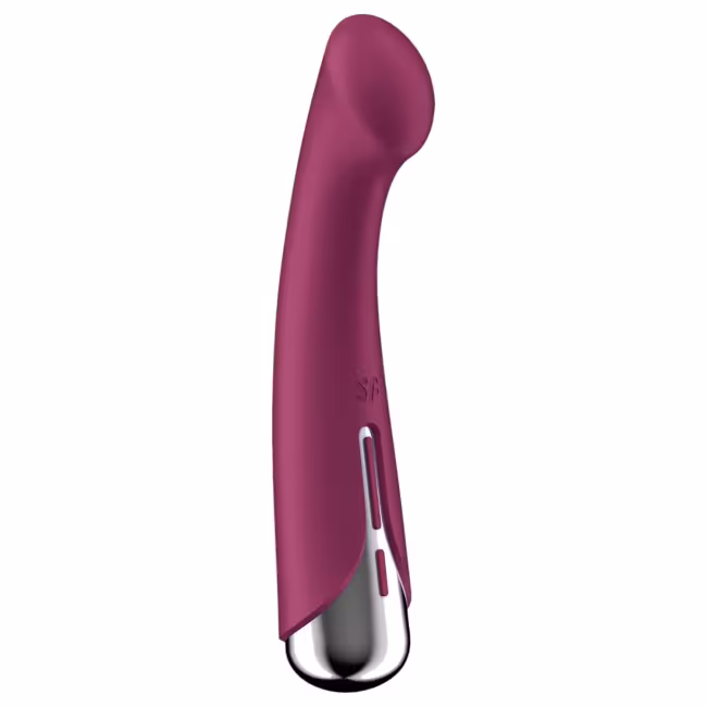 Satisfyer Spinning G-Spot 1 - vibrátor na G-bod s rotujúcou hlavou - červený