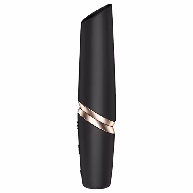 Satisfyer - vibrátor na klitoris v tvare rúžu - čierny