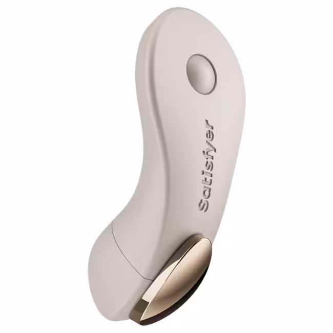 Satisfyer Little Secret - nositeľný vibračný stimulátor do nohavičiek (biely)