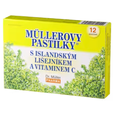 Müllerovy pastilky s isl.lišejníkem bez cukru 12 ks