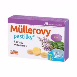 Dr. Müller Müllerove Pastilky so šalviou a vit. c Bez cukru 1x36 ks