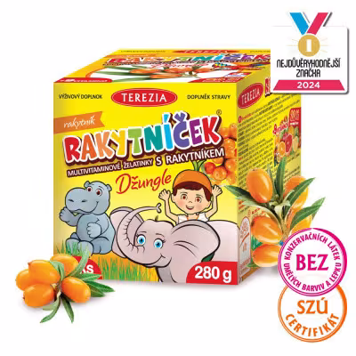 Terezia Company Rakytníček multiVitamínové želatínky s rakytníkom Džungľa 70 ks