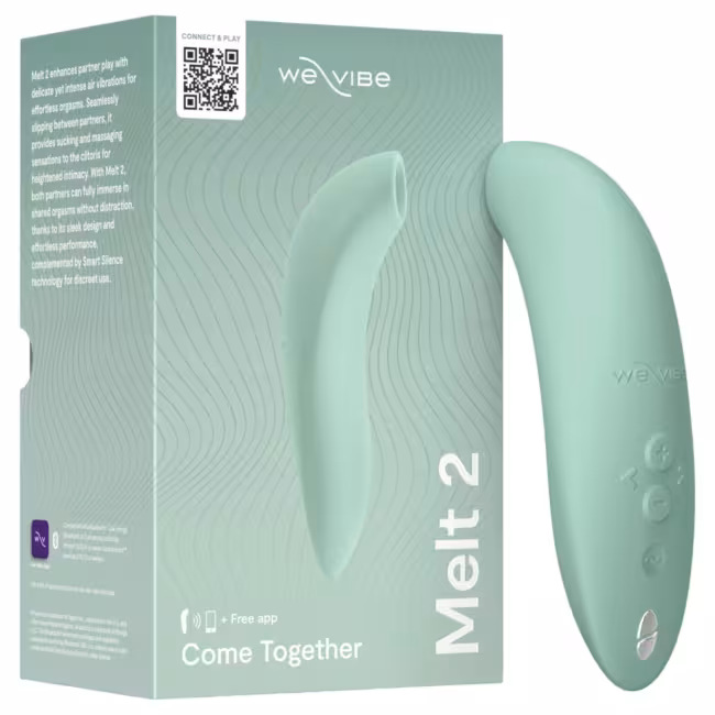 We-Vibe Melt 2 - aplikáciou ovládaný stimulátor klitorisu s tlakovými vlnami (tyrkysový)