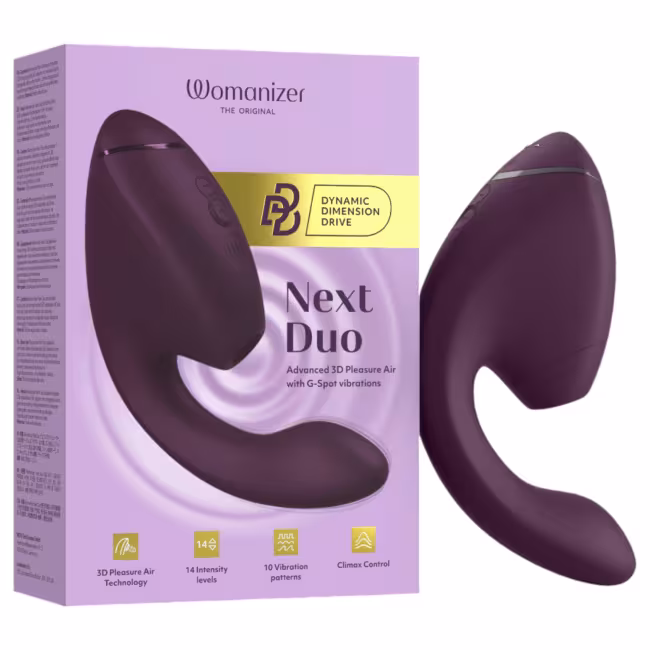 Womanizer Next Duo - 2v1 G-bod vibrátor (fialový)