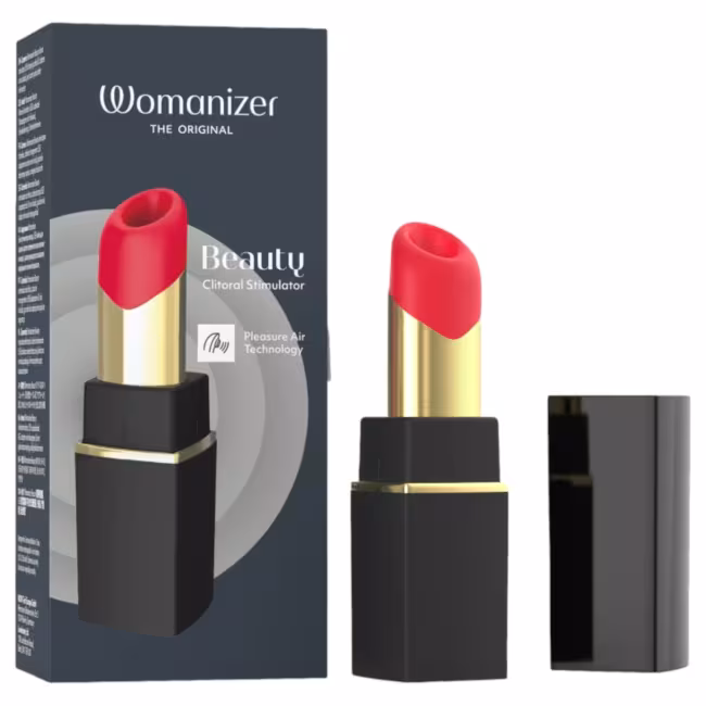 Womanizer Beauty - klitorálny stimulátor s vlnami vzduchu v tvare rúžu (čierny)