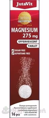 JutaVit Magnesium 275 mg Orange-Pomegranate 18 Effervescent tabliet
