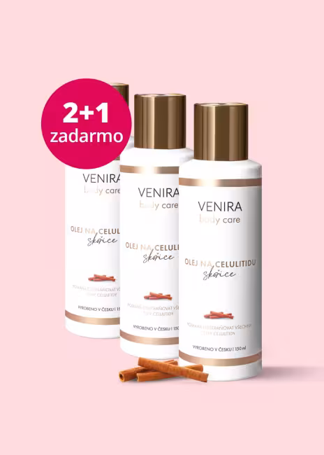 VENIRA olej na celulitídu škorica, 2+1 zadarmo