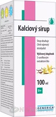 GENERICA Kalciový sirup s vanilkovým extraktom 100 ml