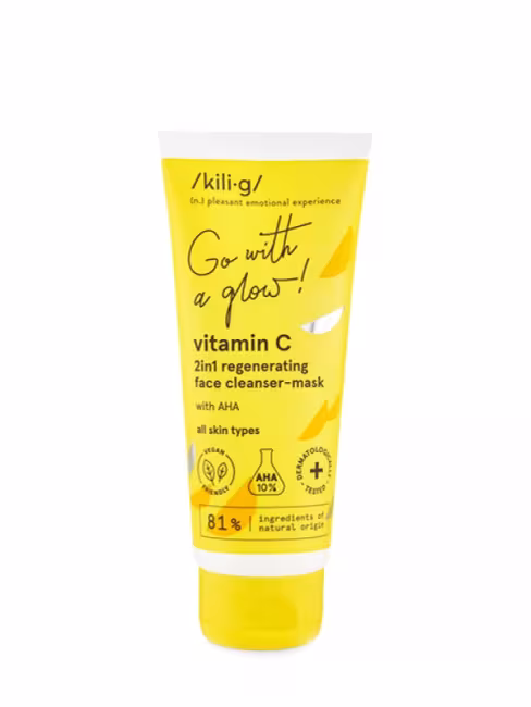 Čistiaci gél a maska s vitamín C 2v1 KILIG 75 ml