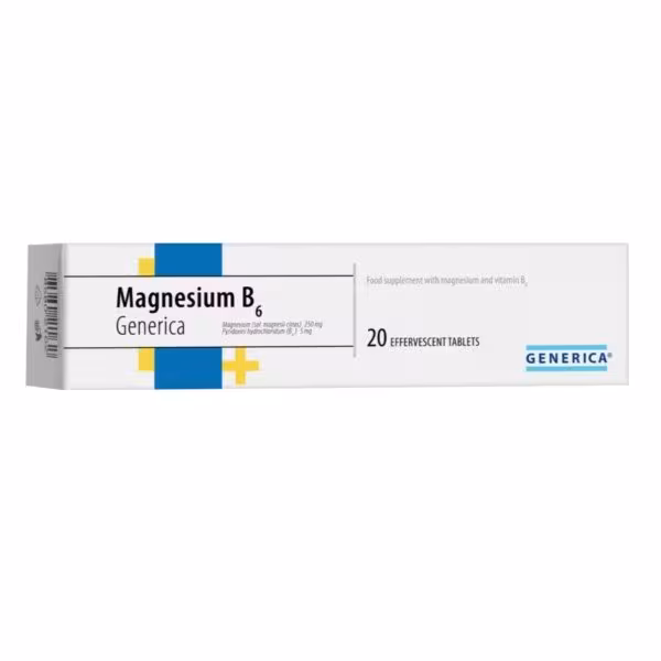 Generica Magnesium 250 mg + B6 20 tabliet eff