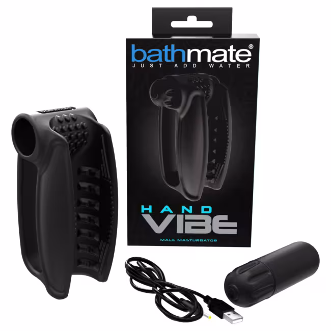 Bathmate Hand Vibe - akumulátorový ručný vibrátor (čierny)