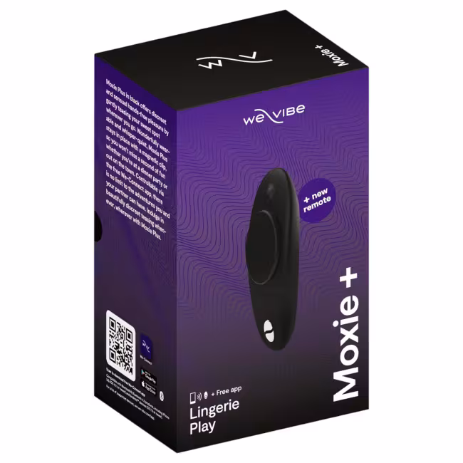 We-Vibe Moxie+ - nositeľný klitorálny vibrátor s aplikáciou a diaľkovým ovládaním (čierny)