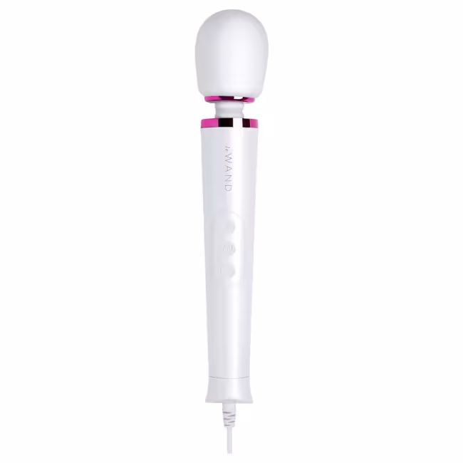 Le Wand Petite Plug-In - sieťový masážny vibrátor - biely