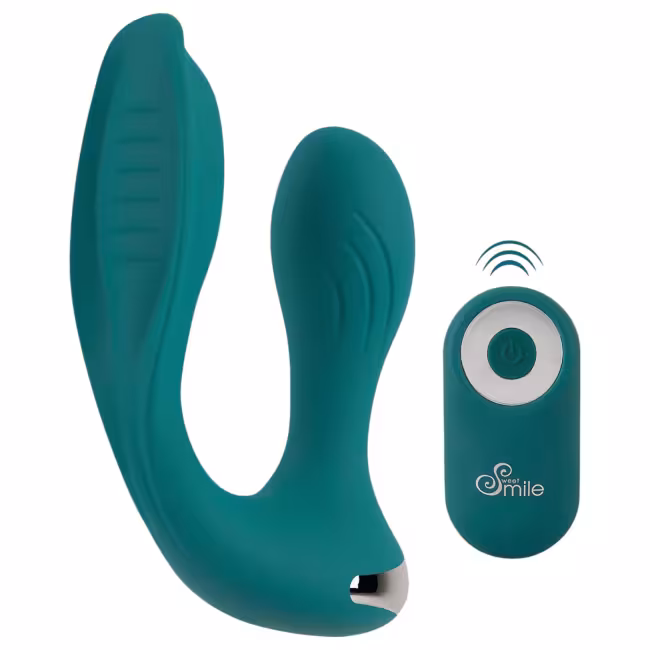 Couples Choice - hands-free vibrátor pre páry - nositeľný, tyrkysový