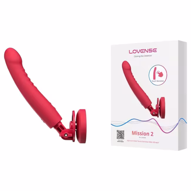 Lovense Mission 2 - Vibrátor ovládaný aplikáciou s prísavkou (červený)