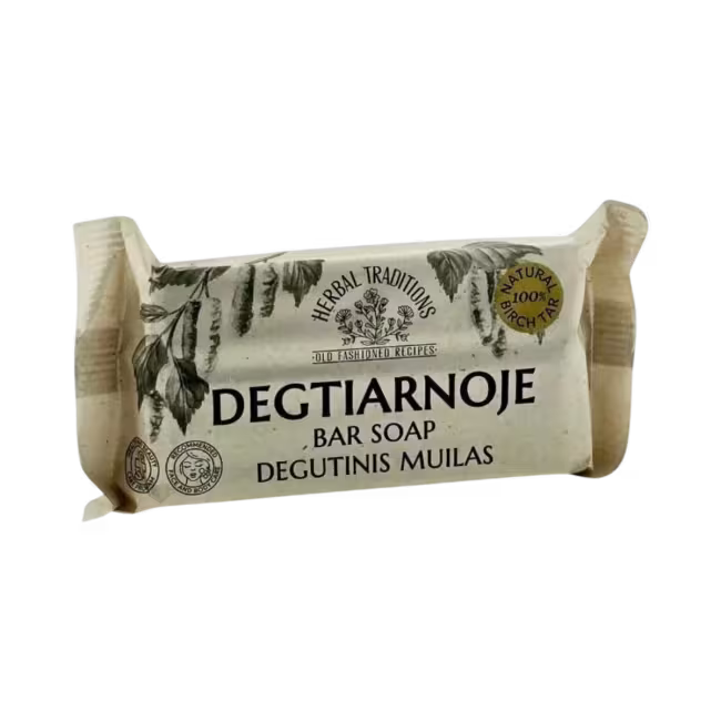Dechtové tuhé mydlo na tvár a telo – 140 g – Herbal Traditions