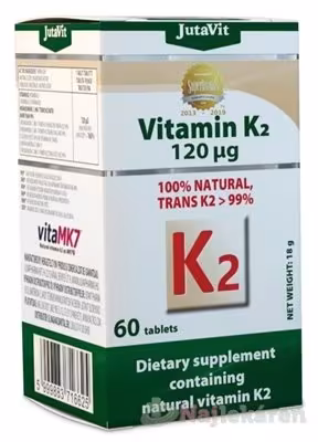 Jutavit Vitamín K2 prírodný 120 µg 60 ks