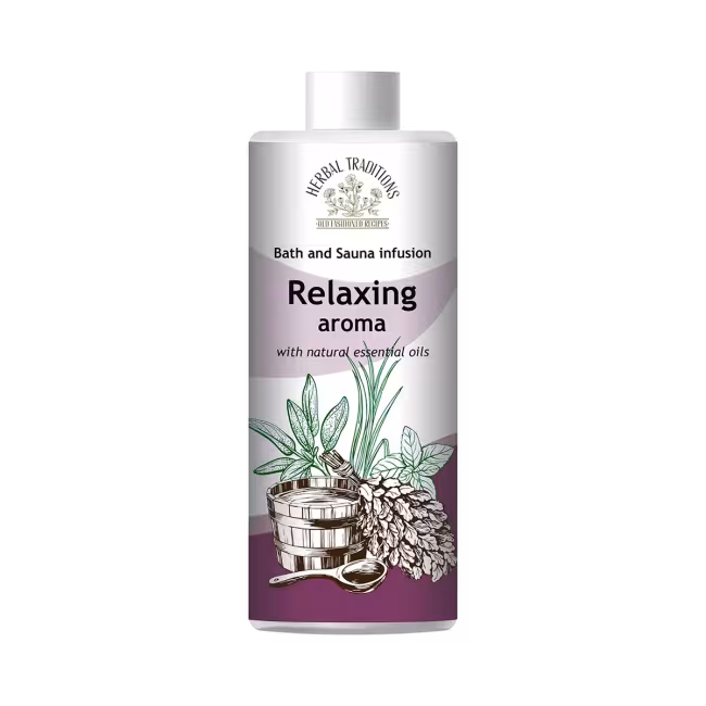 Relaxačná aróma do kúpeľa, sauny a parného kúpeľa – 500 ml – Herbal Traditions