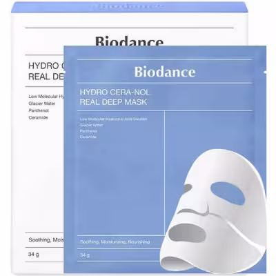 BIODANCE Hydro Cera-Nol Real Deep Mask nočná hydratačná pleťová maska 4 x 34 g