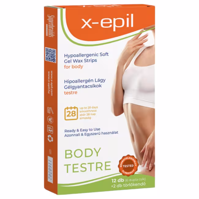 X-Epil - depilačné pásiky na telo - hypoalergénne - 12 ks