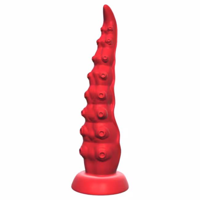 Monster Fuck - prísavný vibrátor chápadlo s diaľkovým ovládačom - červený