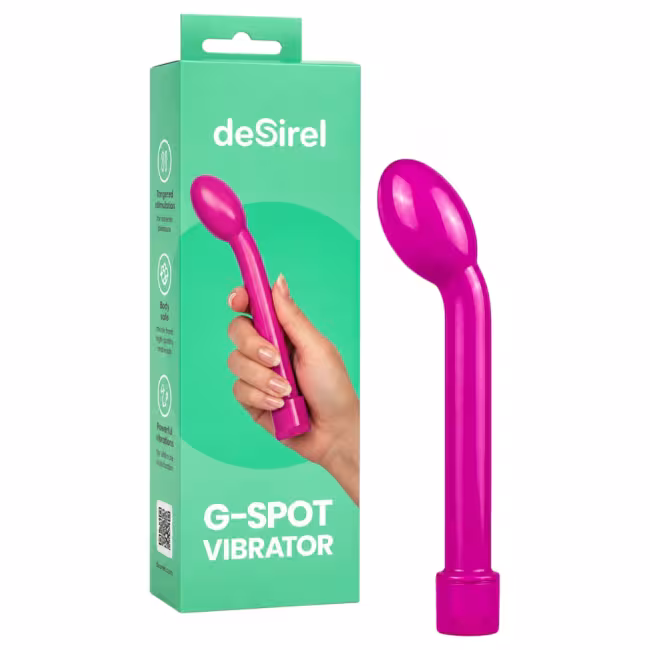 Desirel - zahnutý vibrátor na bod G (ružový)
