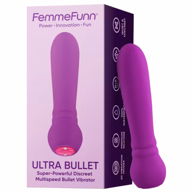 FemmeFunn - vibračný mini vibrátor - vodotesný - silikón/lila