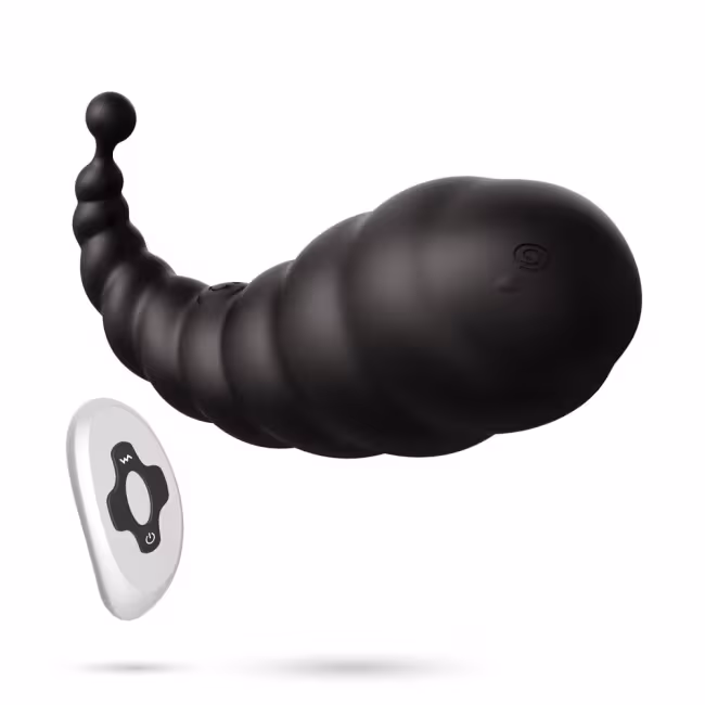 Crushious cocoon rechargeable vibrating egg with wireless remote control black