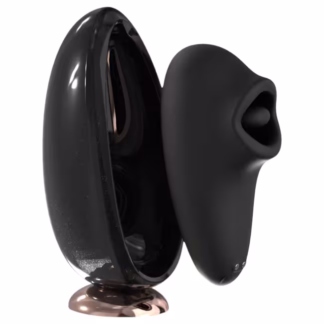 Sex HD Mirror - lízací vibrátor s ohrevom - čierny