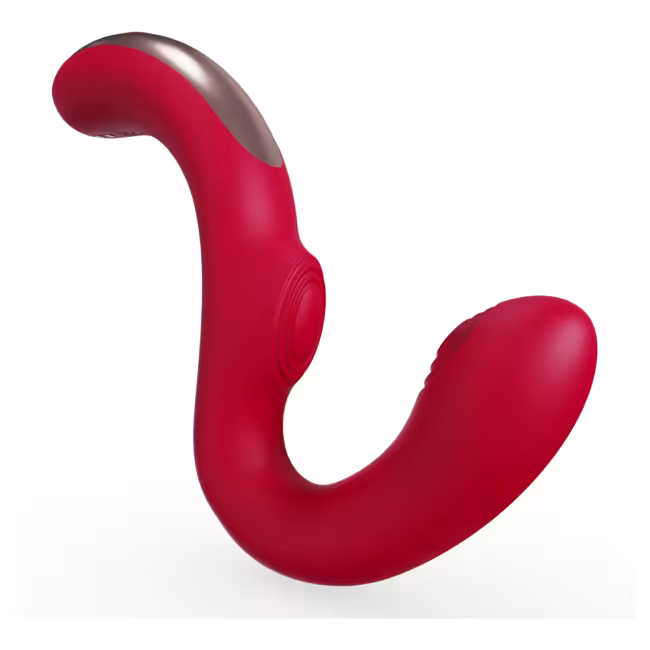 SEX HD Genie - vibrátor na bod G a klitoris - červený