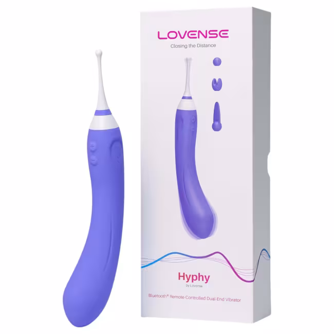Lovense Hyphy - aplikáciou ovládaný 2v1 vibrátor (fialový)