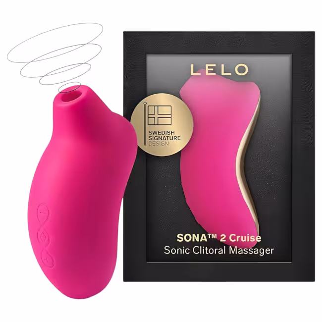 LELO Sona 2 Cruise - stimulátor klitorisu vlny - čerešňová farba