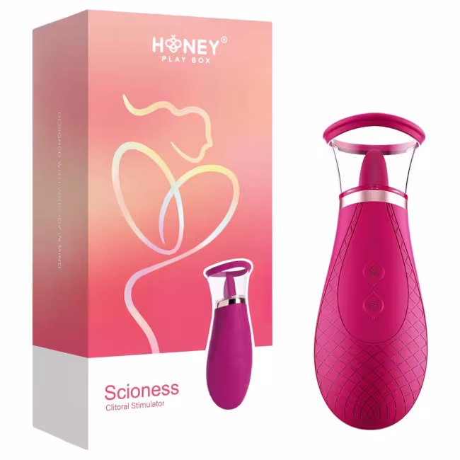 Honey Play Box Scioness - klitorálny vibrátor so saním a lízaním - ružový