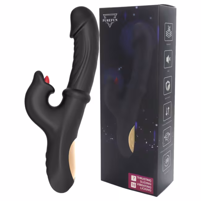 Wilson - vibračný stimulátor klitorisu s tlačnou pákou (čierny)