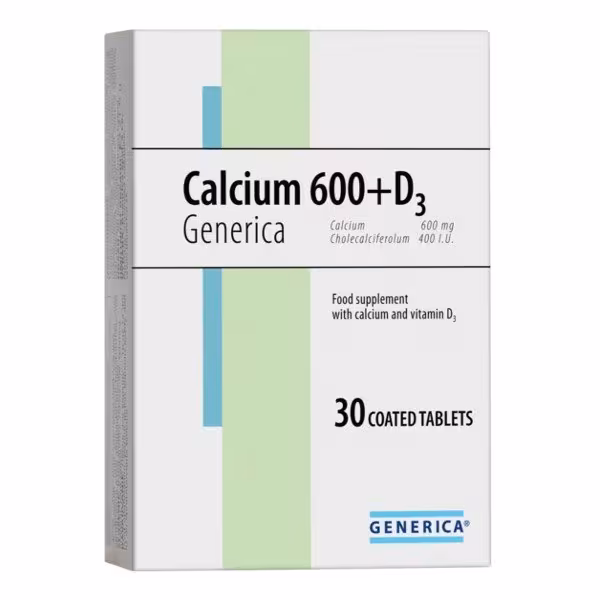 Generica Calcium 600 + D3 30 tabliet