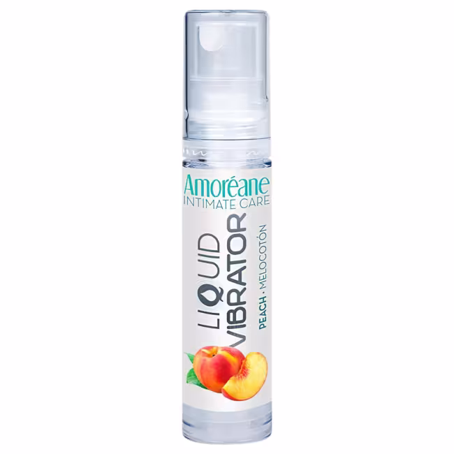 Amoréane - tekutý vibračný stimulačný lubrikant broskyňa (10 ml)
