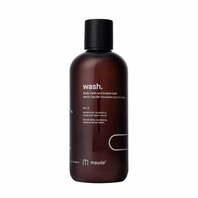 Telový umývací gél a kúpeľová pena Maude WASH no.3 eucalyptus & sandalwood 355 ml