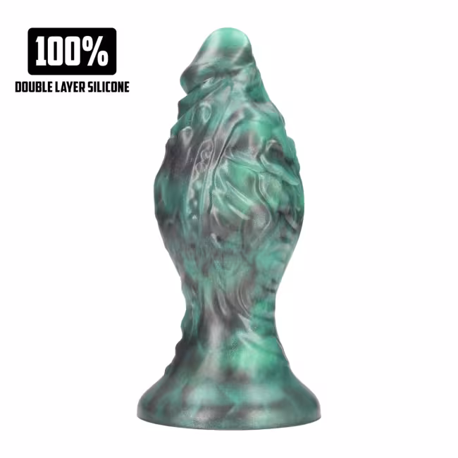 Ouch! Space Born - silikónový análny kolík (zeleno‑čierny)