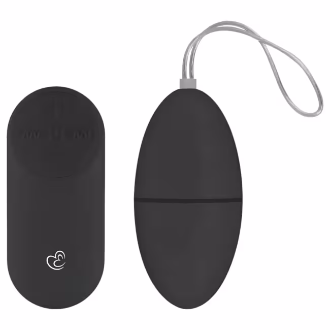 Easytoys - vibračné vajíčko na diaľkové ovládanie - 7 režimov - čierne