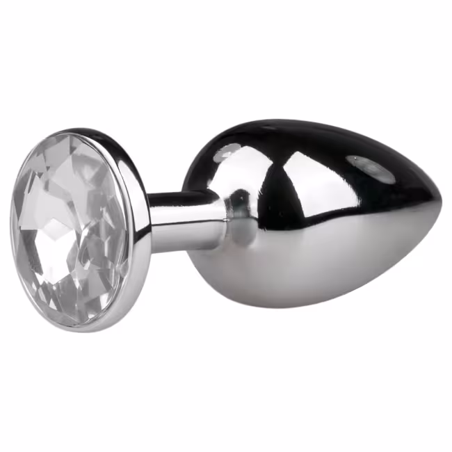 EasyToys - kovový análny kolík (strieborno-biely)