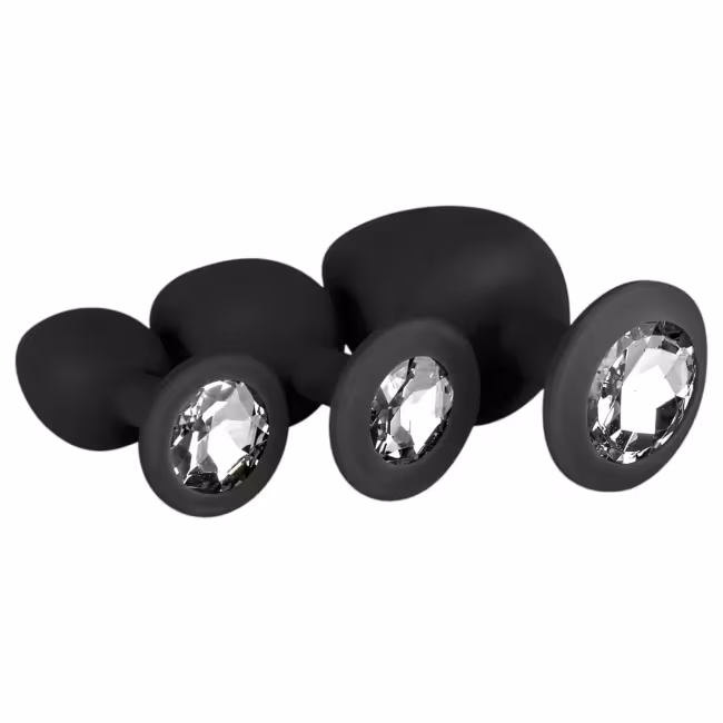 Easytoys - análny plug set - čierny