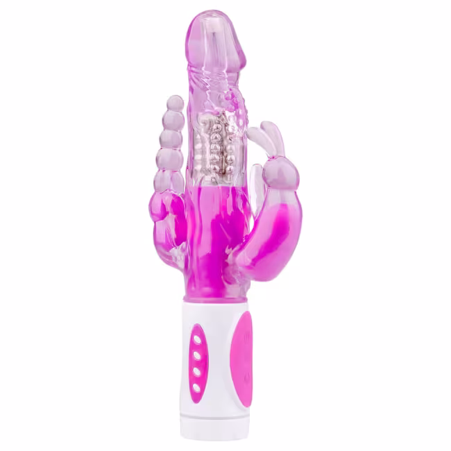 Easytoys Raving Rabbit - 3-ramenný vibrátor (ružový)