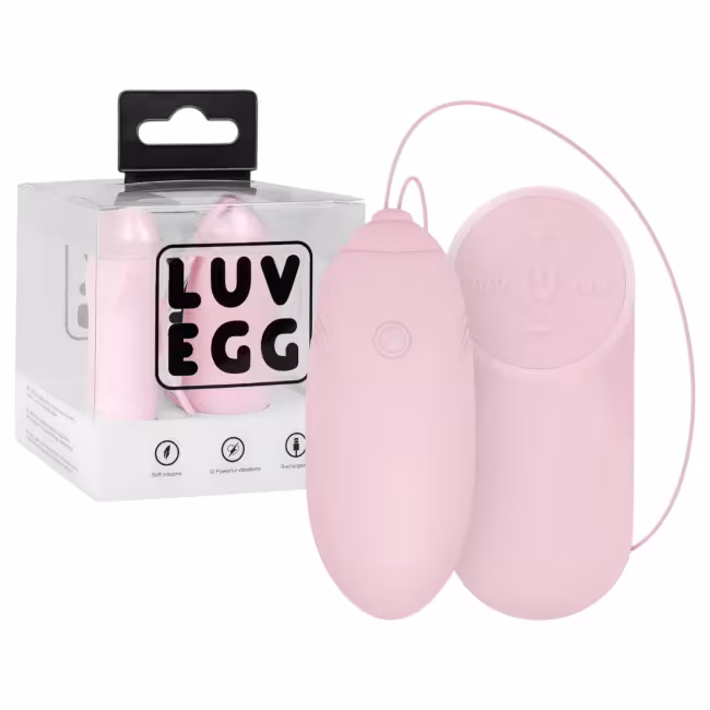 LUV EGG - nositeľné akumulátorové rádiové vibračné vajíčko (ružové)