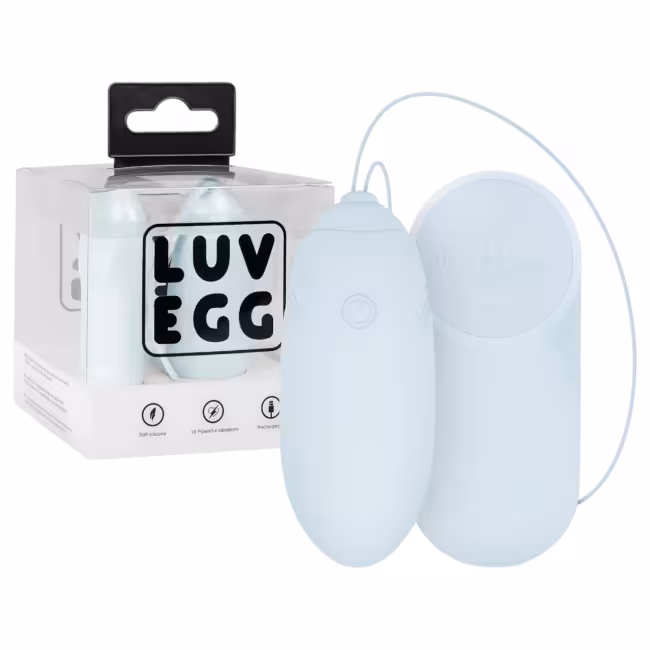 LUV EGG - nositeľné akumulátorové rádiové vibračné vajíčko (modré)
