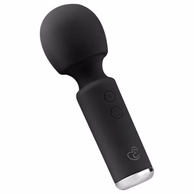 Easytoys - masážna mini vibrátorová hlavica - dobíjacia - čierna
