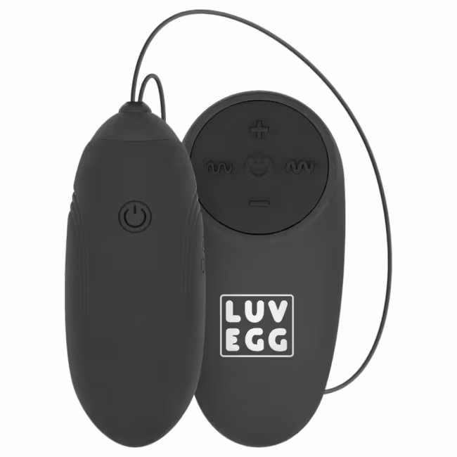 LUV EGG - nositeľné akumulátorové rádiové vibračné vajíčko (čierne)