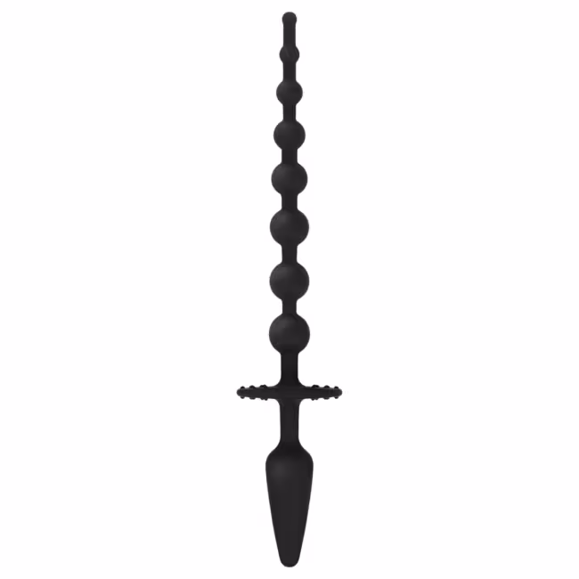 EasyToys - análny plug 2v1 - čierny